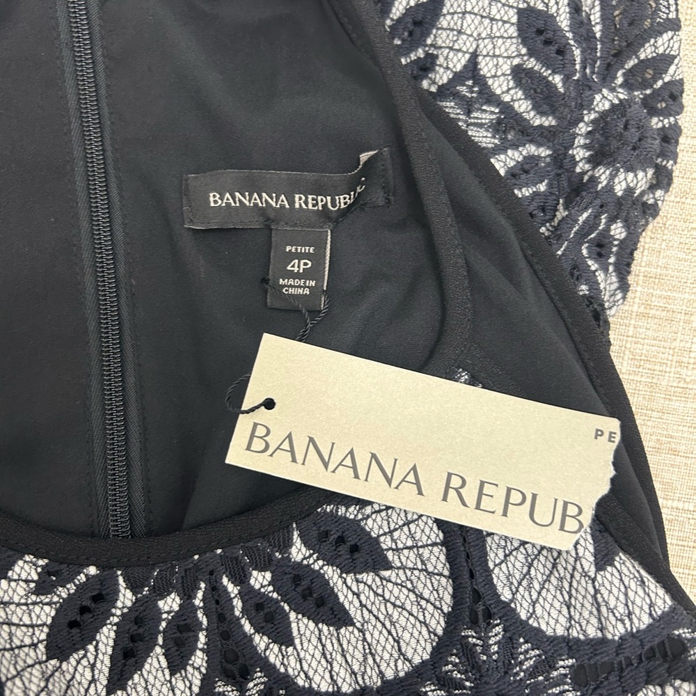 Banana Republic Black and White Floral Midi Dress - Picture 8 of 12